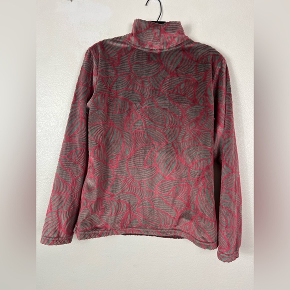 Wooly Bully Colorado Red Soft Plush pullover mock turtleneck women medium - Picture 2 of 6
